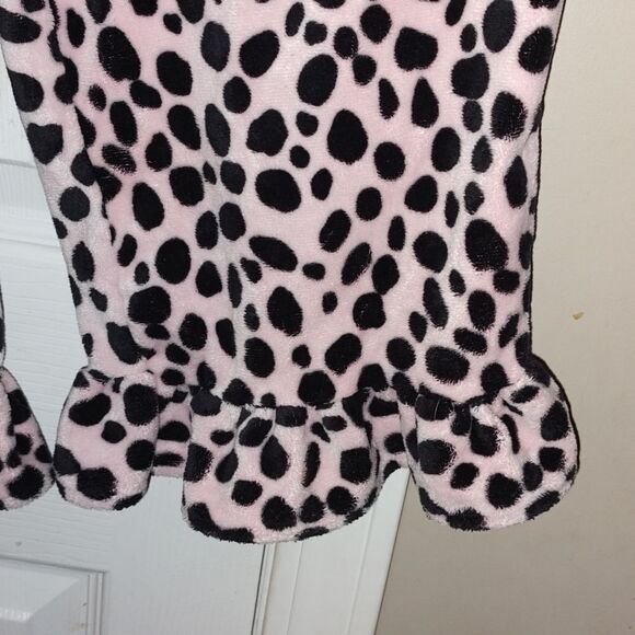 Turtle and Pumkin pink animal print soft fleece overall long romper  Sz 4/5 - Picture 4 of 6